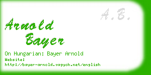 arnold bayer business card